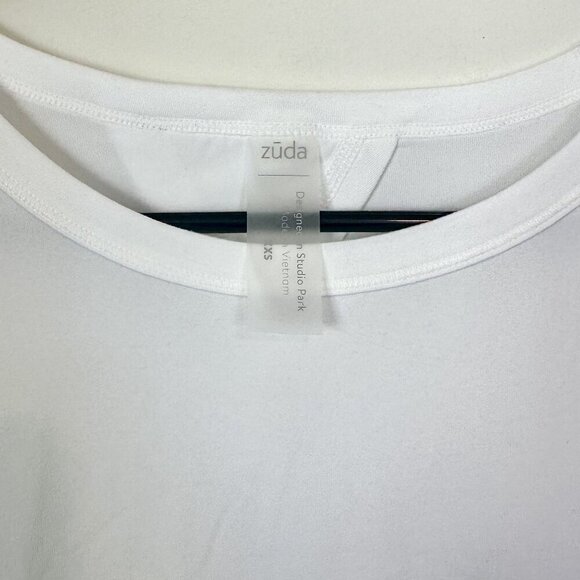NEW Zuda Z-Cool Moisture Wicking Open Back Knotted White Top XXS - Picture 2 of 9